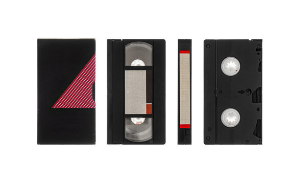 Vintage VHS cassette with paper sleeve