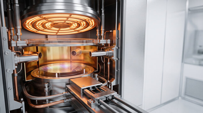 Semiconductor Rapid Thermal Processing Chamber with Glowing Heater Array