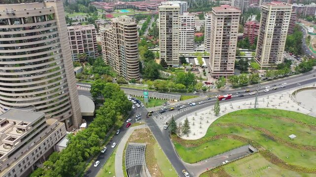 Las Condes avenida kennedy desde el aire