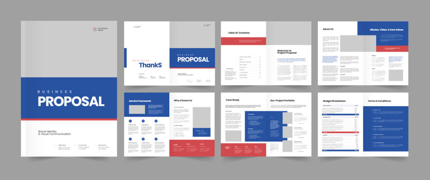 Corporate Business Proposal Template, Company Proposal Presentation Layout
