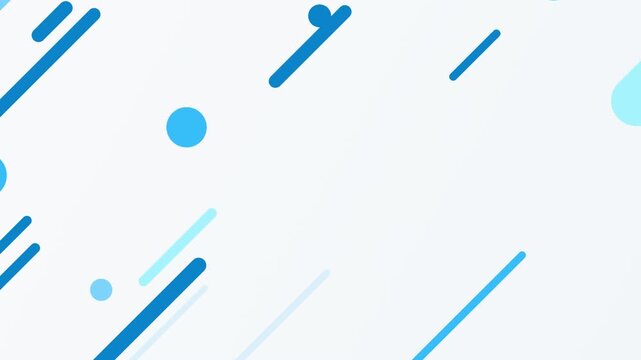 Blue abstract lines and circles background pattern. Features diagonal stripes and dots on a white surface. Clean minimalist vector illustration for digital technology concepts and corporate designs.