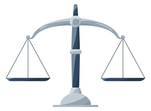 Empty scale in balance. Weight compare or measure icon
