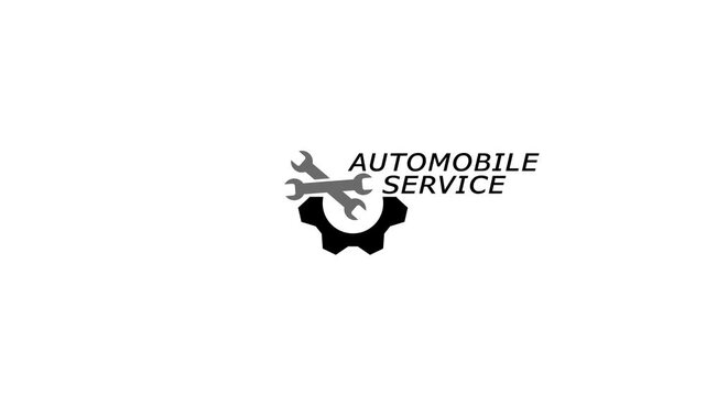 automobile service icon animation. vehicle repair icon