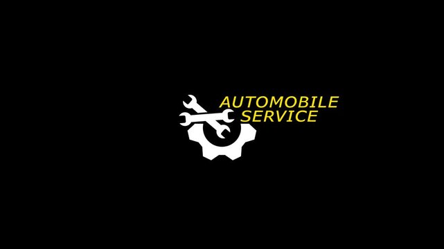 automobile service icon animation. vehicle repair icon