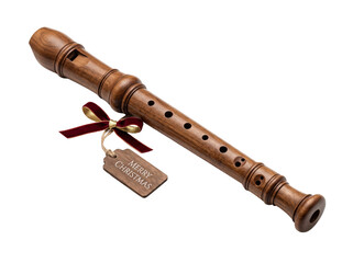 Wooden Recorder With Christmas Tag © Frodo