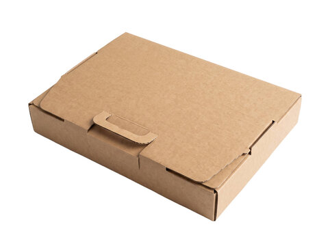 Closed Brown Cardboard Shipping Box