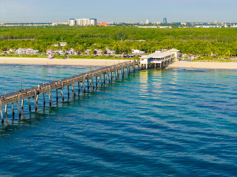 Aerial photo Dania Beach fishing pier 2026