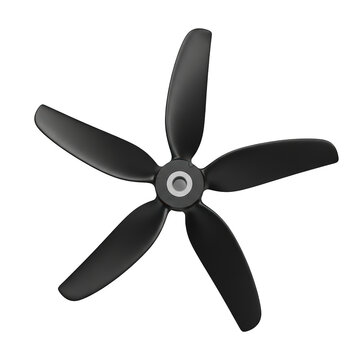 Black four-blade propeller fan illustration