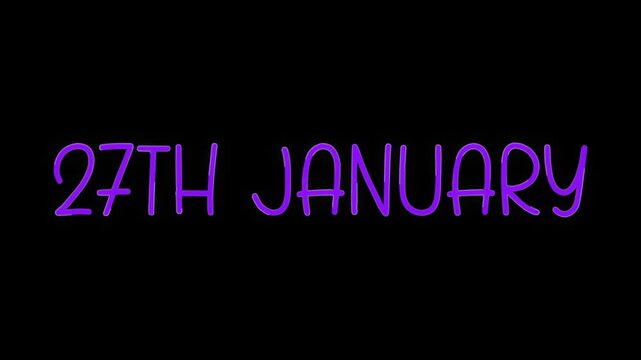 27th January Neon Glow Background