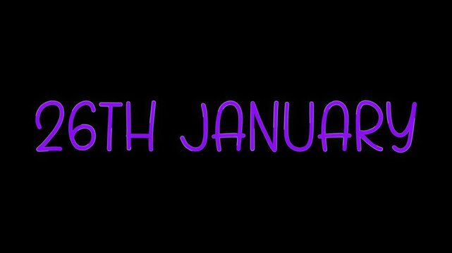 26th January Neon Glow Background