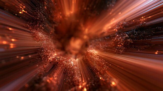 Abstract Tunnel of Light and Energy in Motion