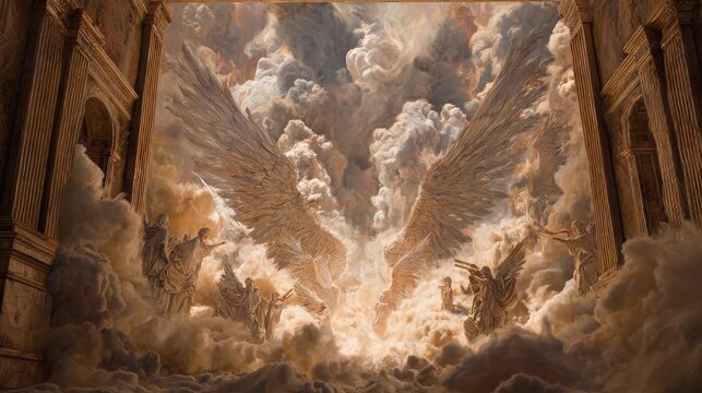 Isaiah&rsquo;s Vision of Seraphim in the Temple Surrounded by Smoke and Radiant Divine Glory