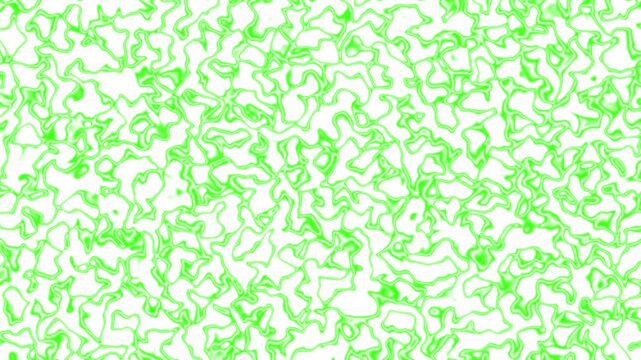 Abstract Green Organic Line Pattern on White Background