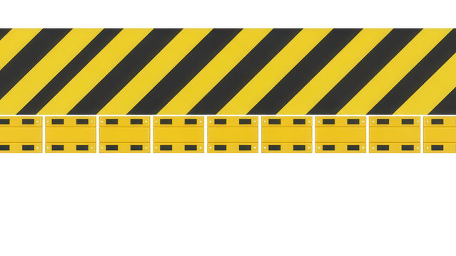 Industrial yellow and black caution tape, hazard warning stripe pattern, safety barrier border for construction and restricted areas