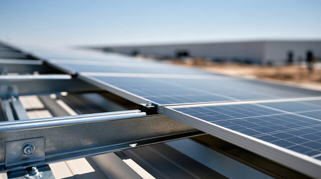 Warehouse roof with unfinished solar arr 4