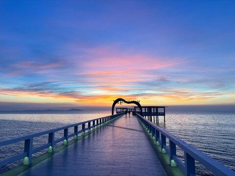 sunset on the pier