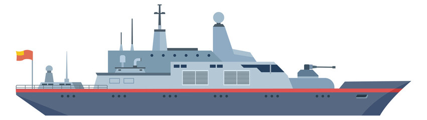 Obraz premium Military ship icon. Navy force capital fleet