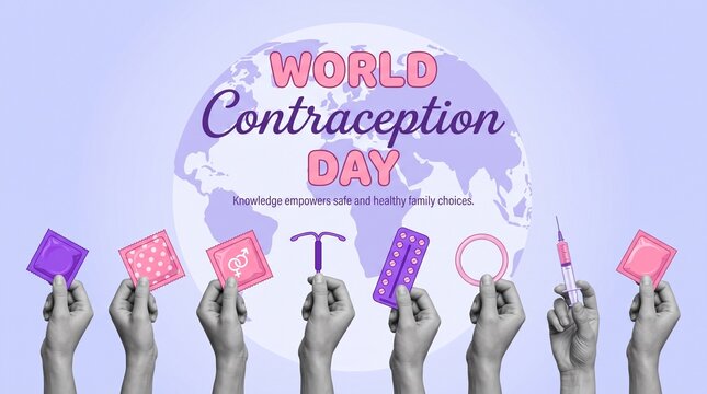 World Contraception Day Colorful Birth Control Awareness Poster
