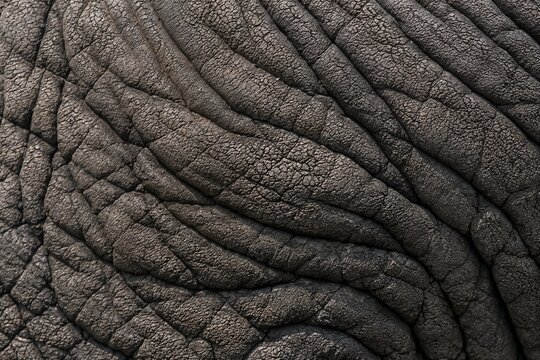 Elephant skin texture with detailed creases and grooves  