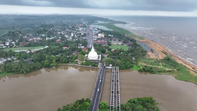 aerial view of the river