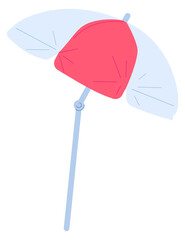Sunshade color icon. Summer umbrella. Red parasol © ssstocker