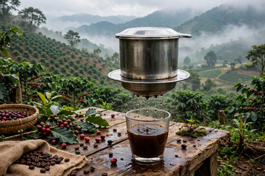 Vietnamese Central Highlands Large Drip Coffee C&agrave; Ph&ecirc; Phin Lớn T&acirc;y Nguy&ecirc;n