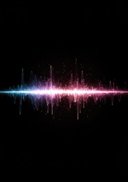Abstract scientific concept depicting energy pulses separating based on frequency during movement and transmission ,pulse ,motion ,separation