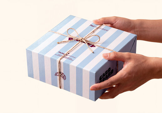 Gift Box Packaging Mockup