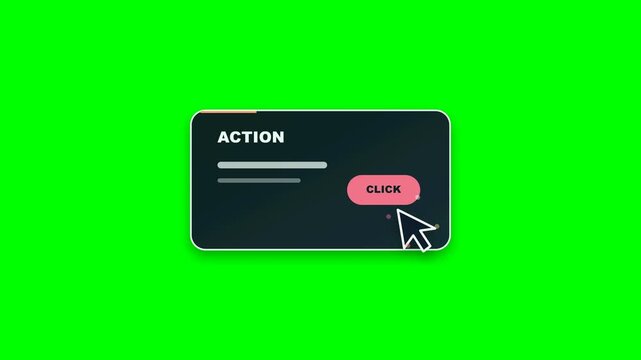 Cursor Pointer Click Effect on Green Screen