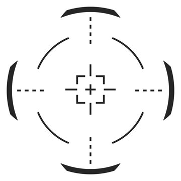 Sniper gun digital aim. Round game element