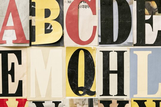 The Alphabet Blocks Collection A Colorful Vintage Letter Tiles Collage
