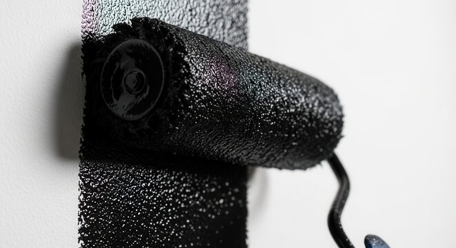 Creating Bold Texture With Black Paint Roller Application