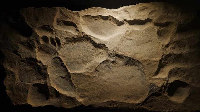 Light moving across a fossil imprint