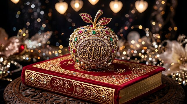 Elegant Islamic Geometric Background with Golden Arabesque Pattern and Luxury Ramadan Design