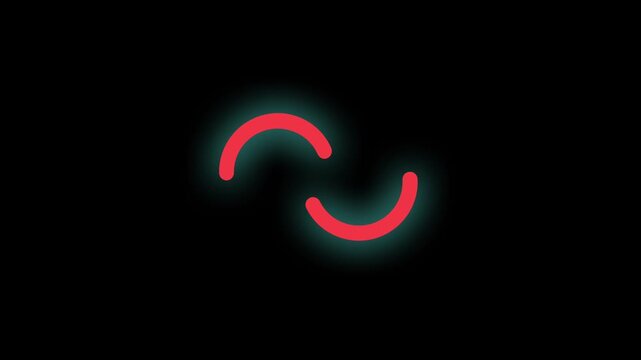 Abstract Red Glowing Circular Motion Graphic