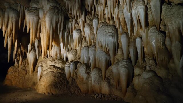 Light catching salt mine crystal faces