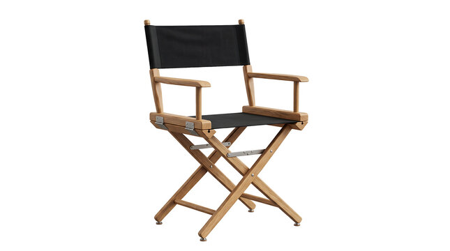 Wooden director's chair with black canvas seat and back folding chair movie chair set chair