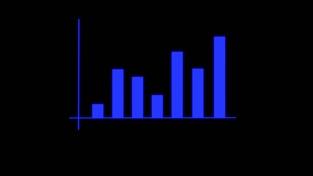 business growth planning investment future strategy success rocket lifts bar chart arrow upward showing ambitious planning and investment leading. 4k