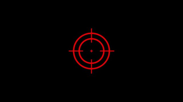 Red target crosshair icon for gaming and tactical interface