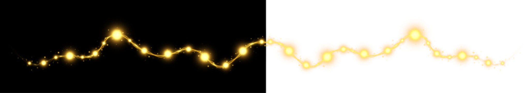 Decorative string of luminous bulbs with festive sparkle and radiant glow.