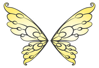 Obraz premium Magic fairy wings. Fantasy beauty butterfly shape