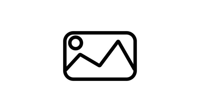 Washing machine cycle icon animates through stages on a white background