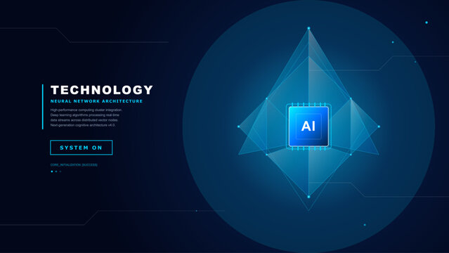 Technology neural network architecture with ai chip and geometric data structure for high performance computing
