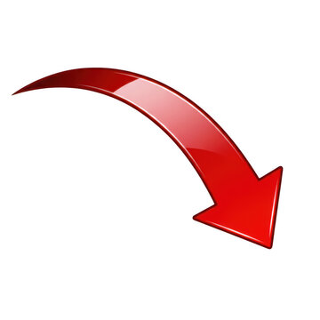 Red downward arrow graphic design