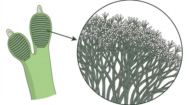 Gecko Foot Showing Adhesive Setae Structure with a Magnified View of the Microscopic Hairs Used &ndash; Wildlife Science Illustration