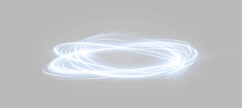 Luminous swirl with glowing lines and shimmering flash.