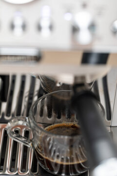 Modern Stainless Steel Espresso Machine with Built-In Coffee Grinder