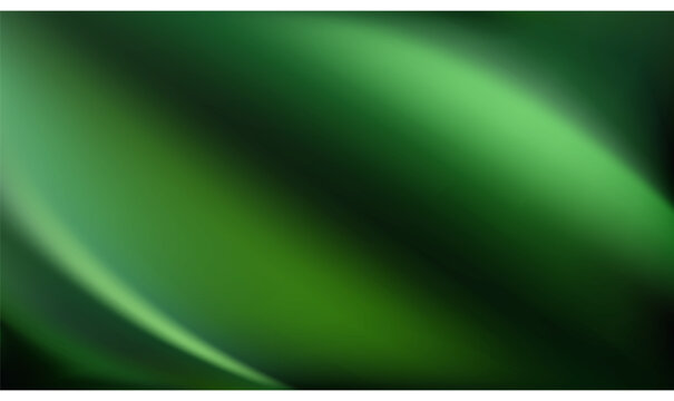 Green silk abstract background. Smooth flowing satin texture