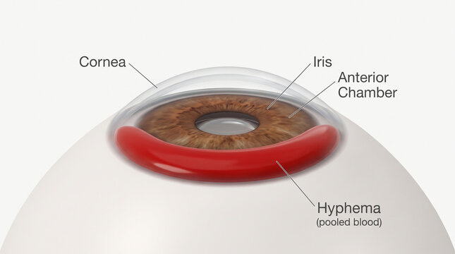 Eye Hyphema Medical Illustration