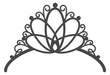 Obraz premium Beauty crown emblem. Decorative vintage black tiara
